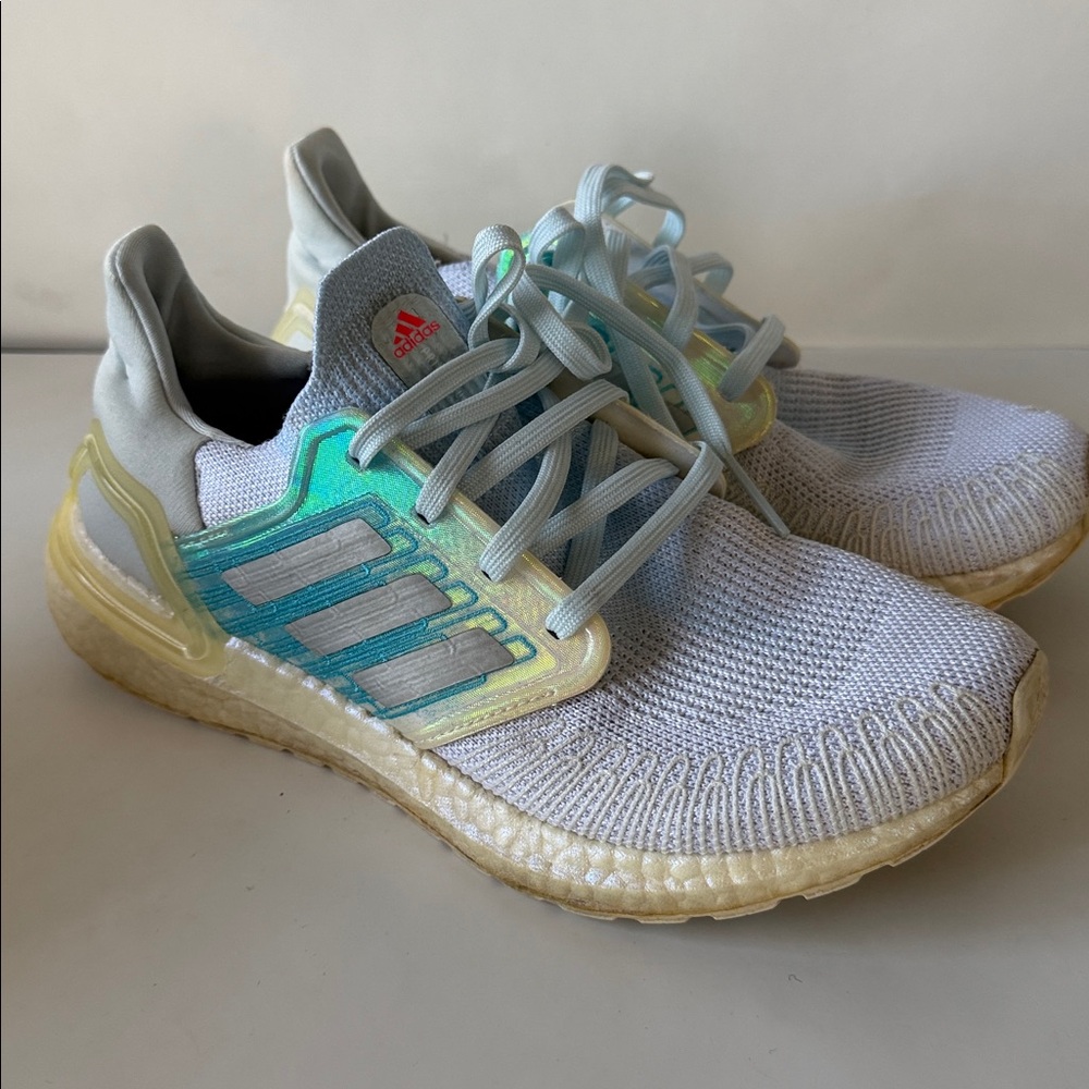 adidas Ultraboost 20 White/Silver Metallic/Sky‎